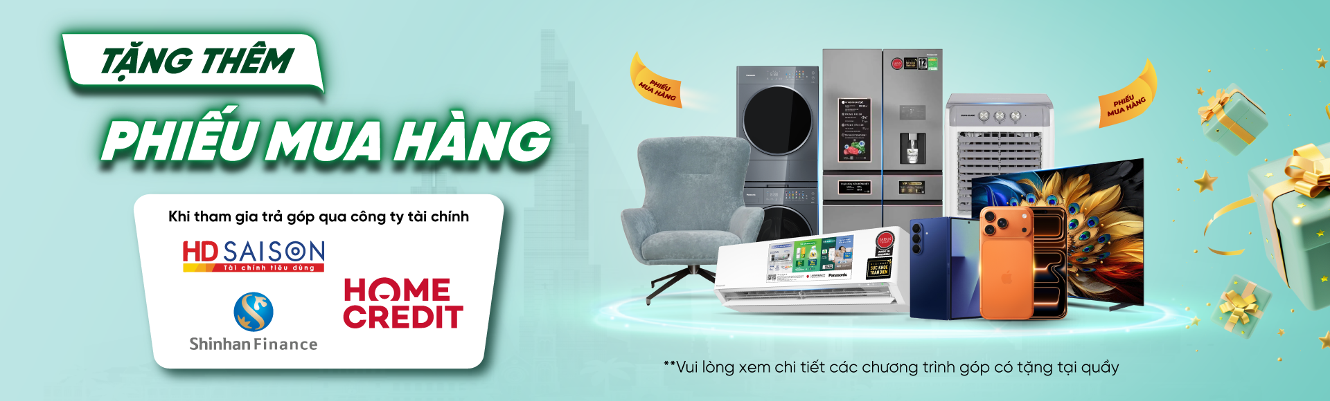 ưu đãi mua sắm trả góp 0%
