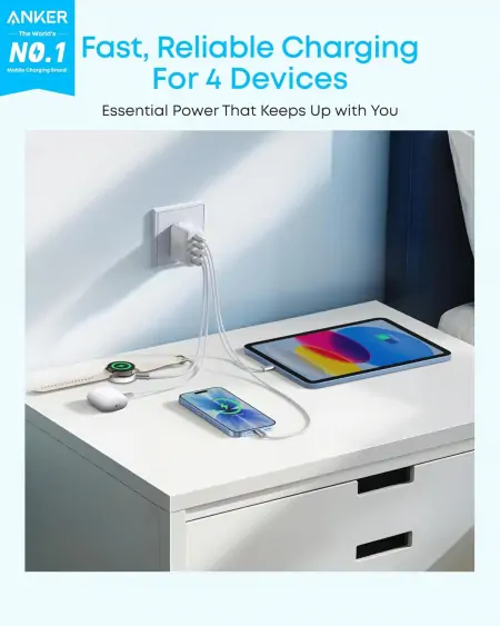 Củ Sạc Anker Zolo 2C2A 50W Đen (Black) B2B_A121E 2