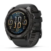 Garmin Fenix 8 Sapphire 51mm Viền Titanium Dây Silicone
