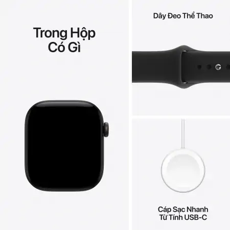 Apple Watch Series 12 GPS + Cellular 42mm Viền Nhôm Dây Silicone 1