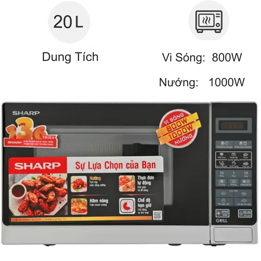 Lò vi sóng Sharp R-G272VN-S 20 lít