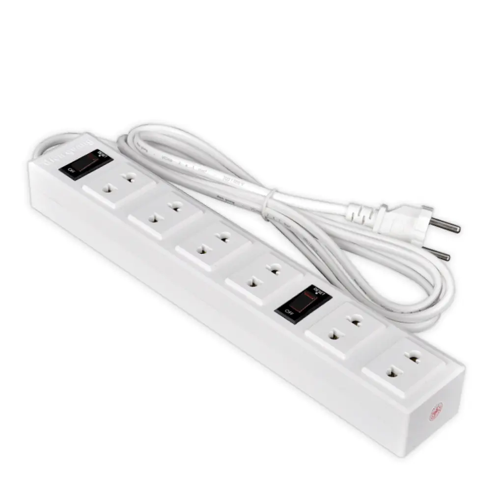 Ổ CẮM ĐQ 001A-01-2M (6 LỖ 2 CHẤU) 3