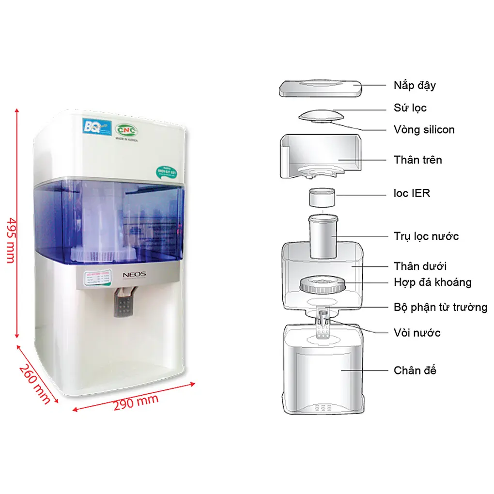 Bình lọc nước CNC NEOS CNC 3