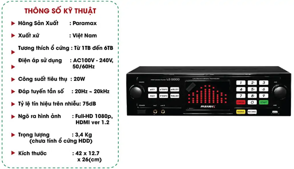 Đầu Karaoke Paramax LS5000 (ổ cứng 3TB-2018) 3