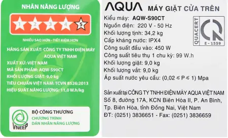 Máy Giặt Aqua 9 Kg AQW-S90FT (N) 3