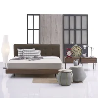 Giường TARA 1.8M CP1708B-V36F-127#162# Sồi Đậm