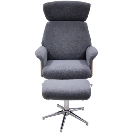 Ghế Thư Giãn + Đôn CX6255 Xám 0