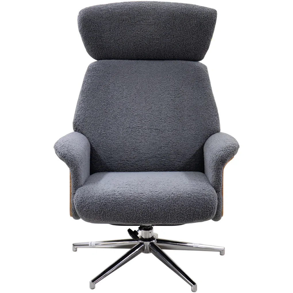 Ghế Thư Giãn + Đôn CX6255 Xám 2