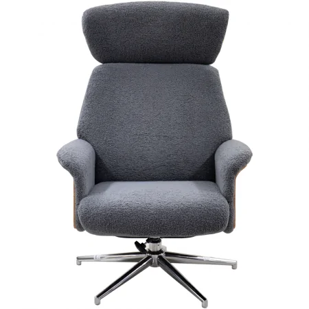 Ghế Thư Giãn + Đôn CX6255 Xám 2