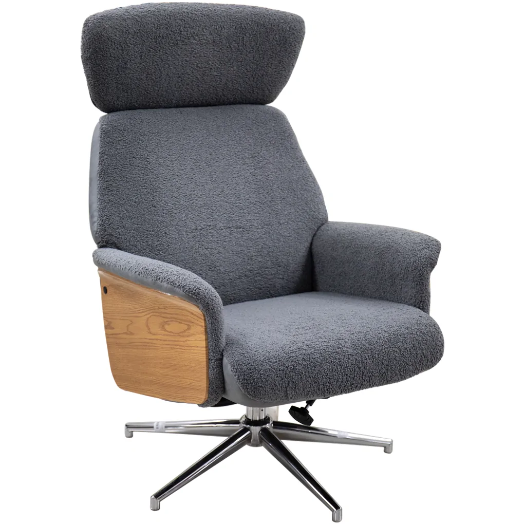 Ghế Thư Giãn + Đôn CX6255 Xám 3