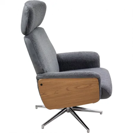 Ghế Thư Giãn + Đôn CX6255 Xám 4