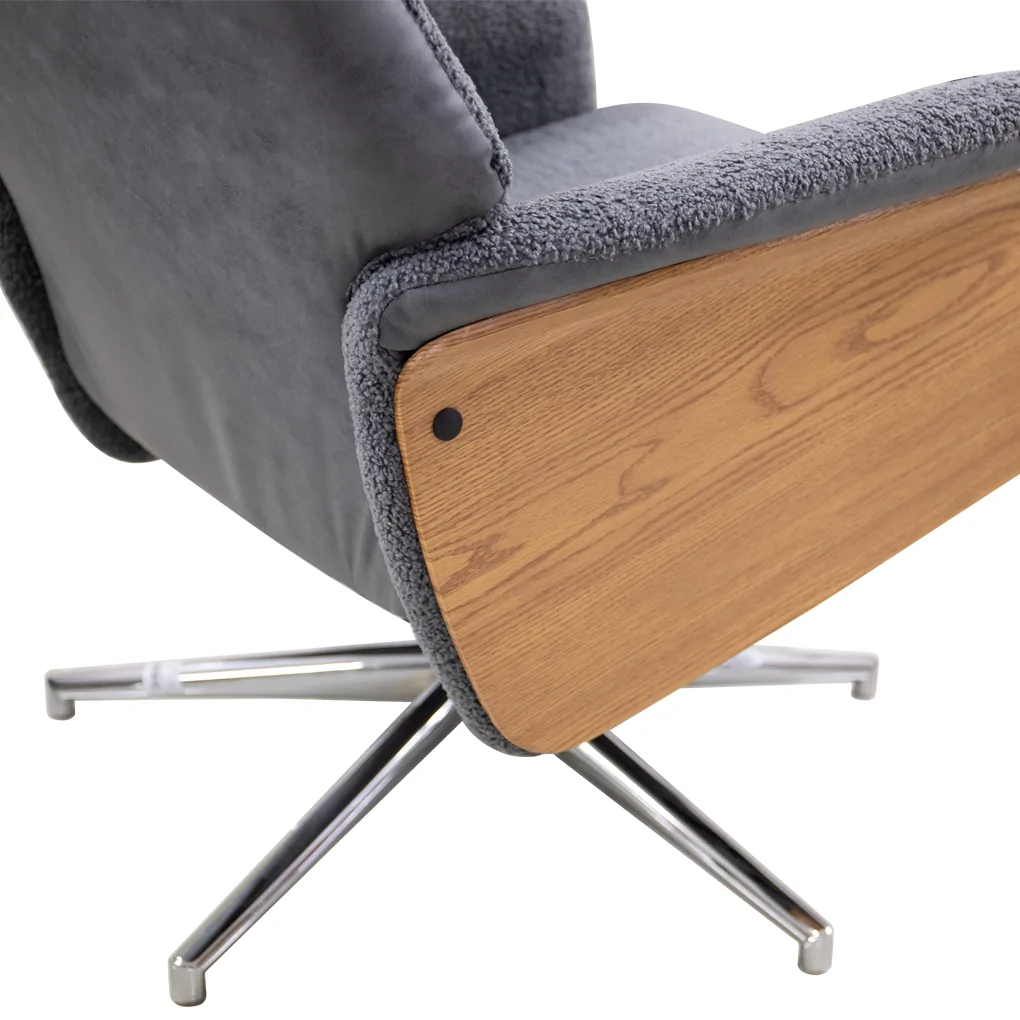 Ghế Thư Giãn + Đôn CX6255 Xám 7