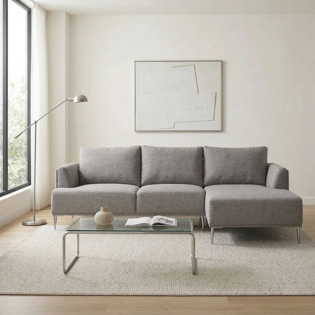 Sofa L (G&oacute;c tr&aacute;i) Lion F1191 X&aacute;m