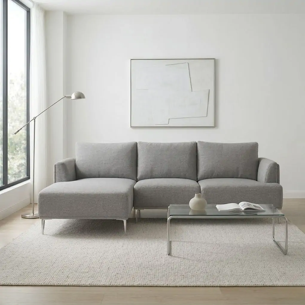 Sofa L (Góc Phải) Lion F1191 Xám Nhạt