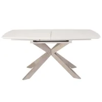 Bàn Kiếng Mở Rộng EUDORA HT6570-GN Trắng