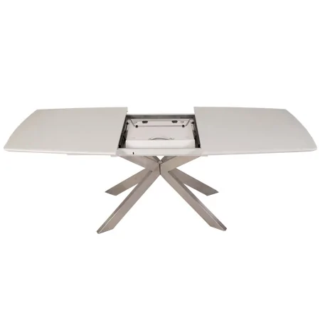 Bàn Kiếng Mở Rộng EUDORA HT6570-GN Trắng 2