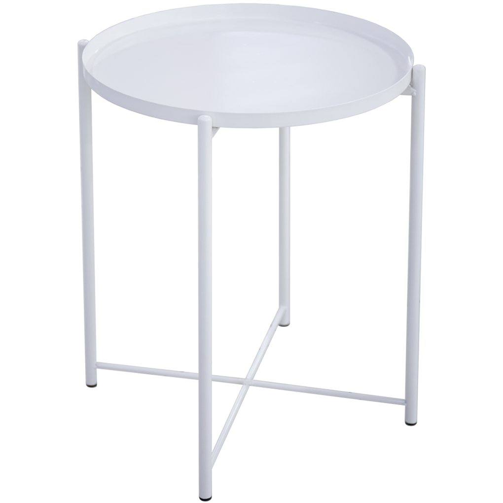 Bàn Tray Kim Loại ECOMT10 Trắng 1
