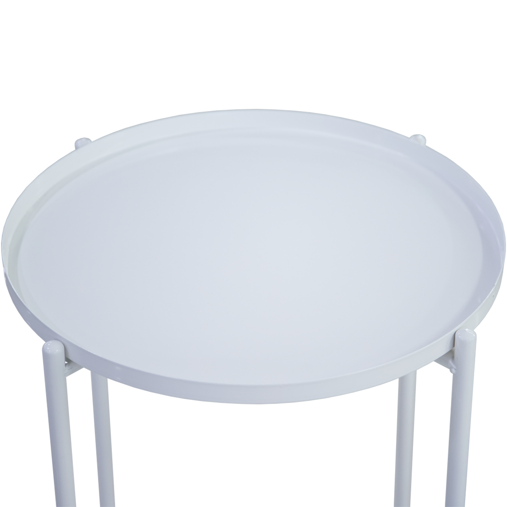 Bàn Tray Kim Loại ECOMT10 Trắng 2