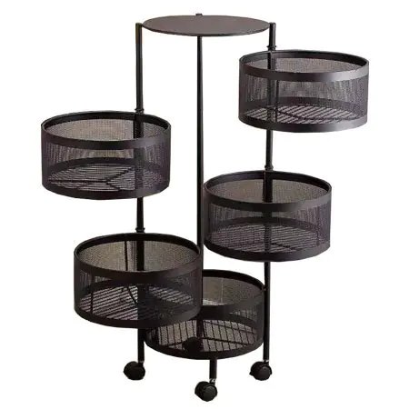 Kệ Xoay Tròn Kim Loại ECORS01C 5 Tầng