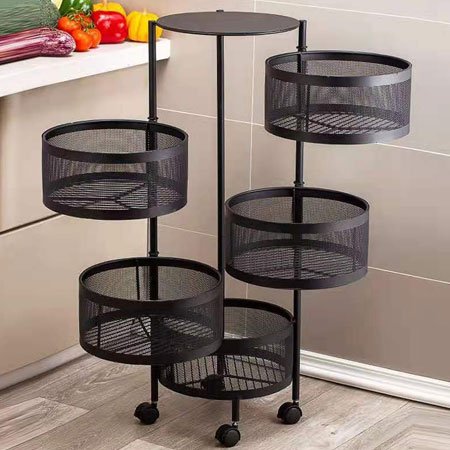 Kệ Xoay Tròn Kim Loại ECORS01C 5 Tầng 2