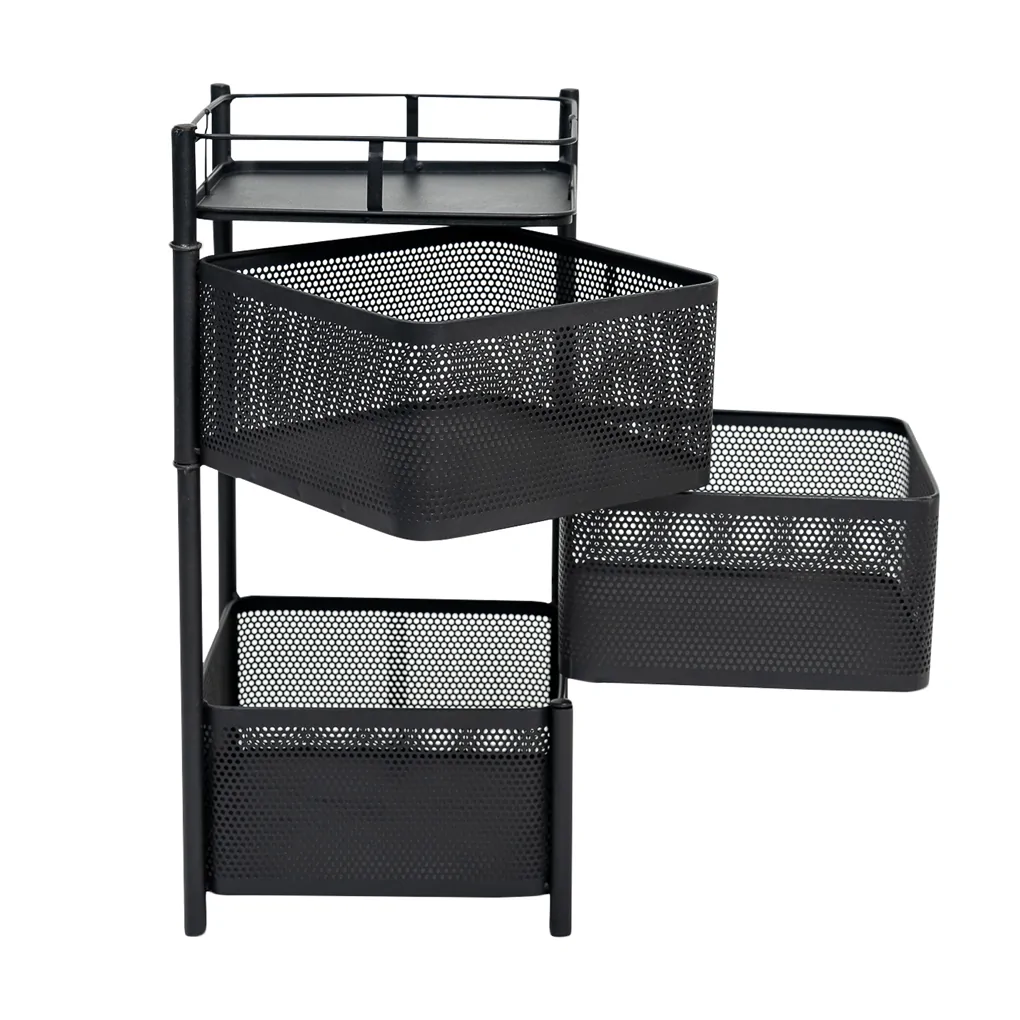 Kệ Xoay Vuông Kim Loại ECORS03B 3 Tầng