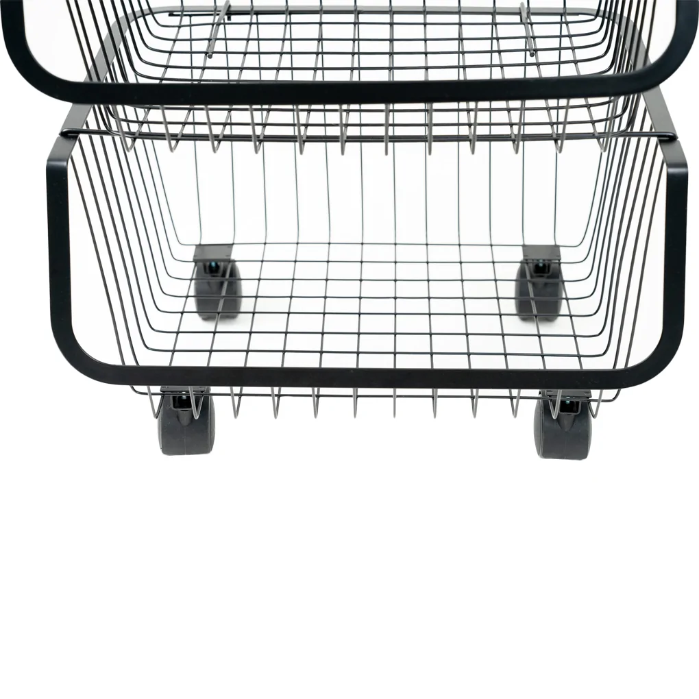 Bộ Rổ Kim Loại Có Bánh Xe 4 Tầng ECORS02A 3
