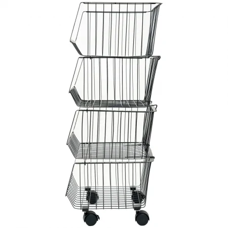 Bộ Rổ Kim Loại Có Bánh Xe 4 Tầng ECORS02A 5