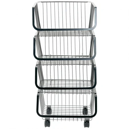 Bộ Rổ Kim Loại Có Bánh Xe 4 Tầng ECORS02A 6