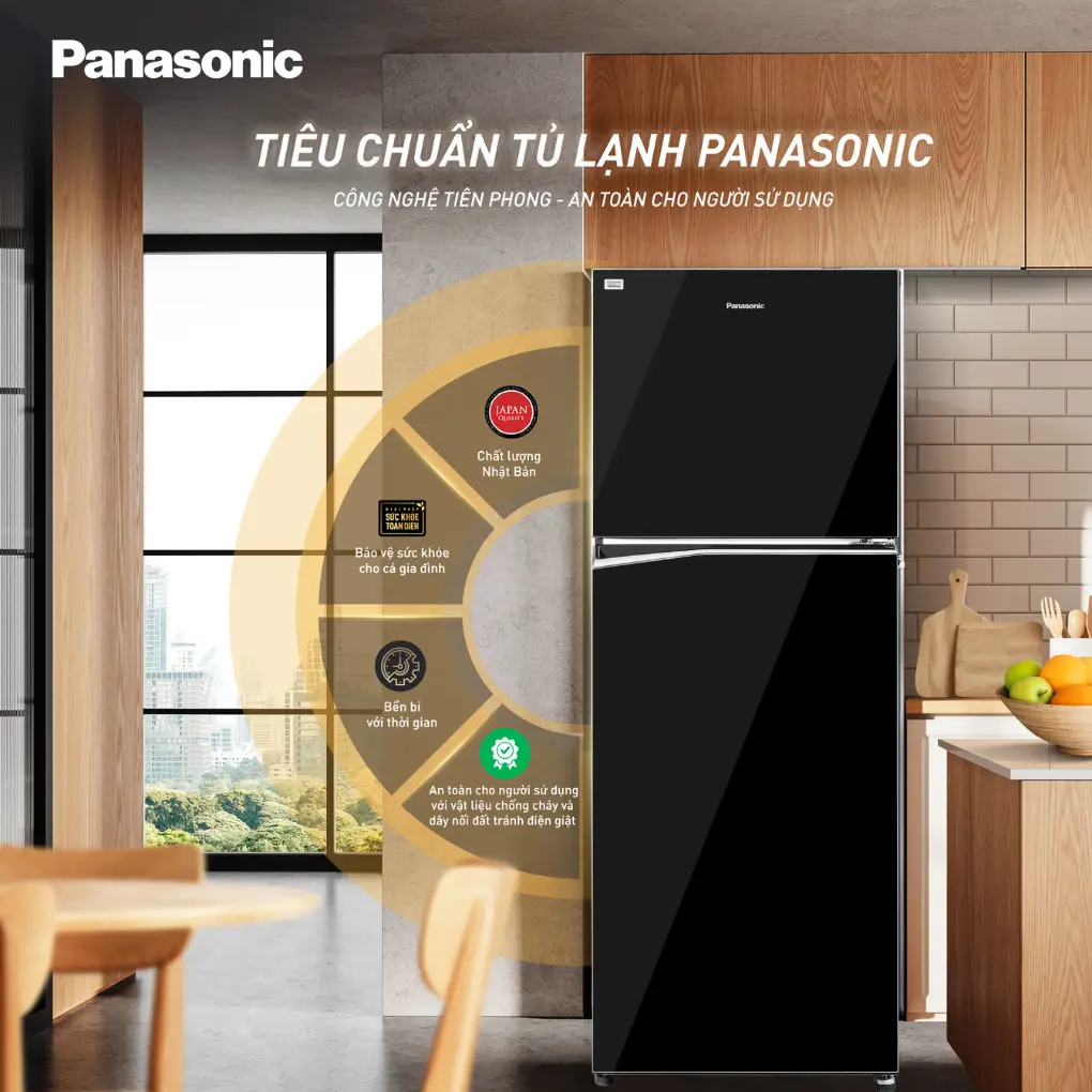 Tủ Lạnh Panasonic Inverter 306 Lít NR-TV341BPKV 0