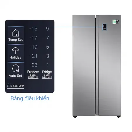 Tủ Lạnh Aqua Inverter 480 Lít AQR-S480XA (SG) 4