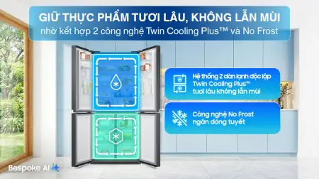 Tủ Lạnh Samsung Multidoor 488 Lít RF48A4000B4/SV