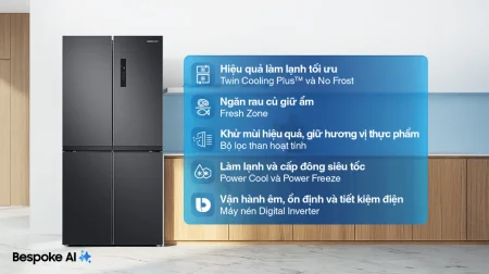 Tủ Lạnh Samsung Multidoor 488 Lít RF48A4000B4/SV