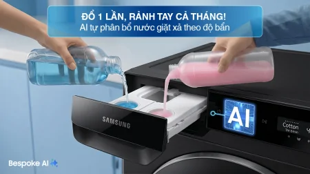 Máy Giặt Sấy Samsung Inverter AI 11/7 Kg WD11T734DBX/SV