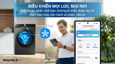 Máy Giặt Sấy Samsung Inverter AI 11/7 Kg WD11T734DBX/SV