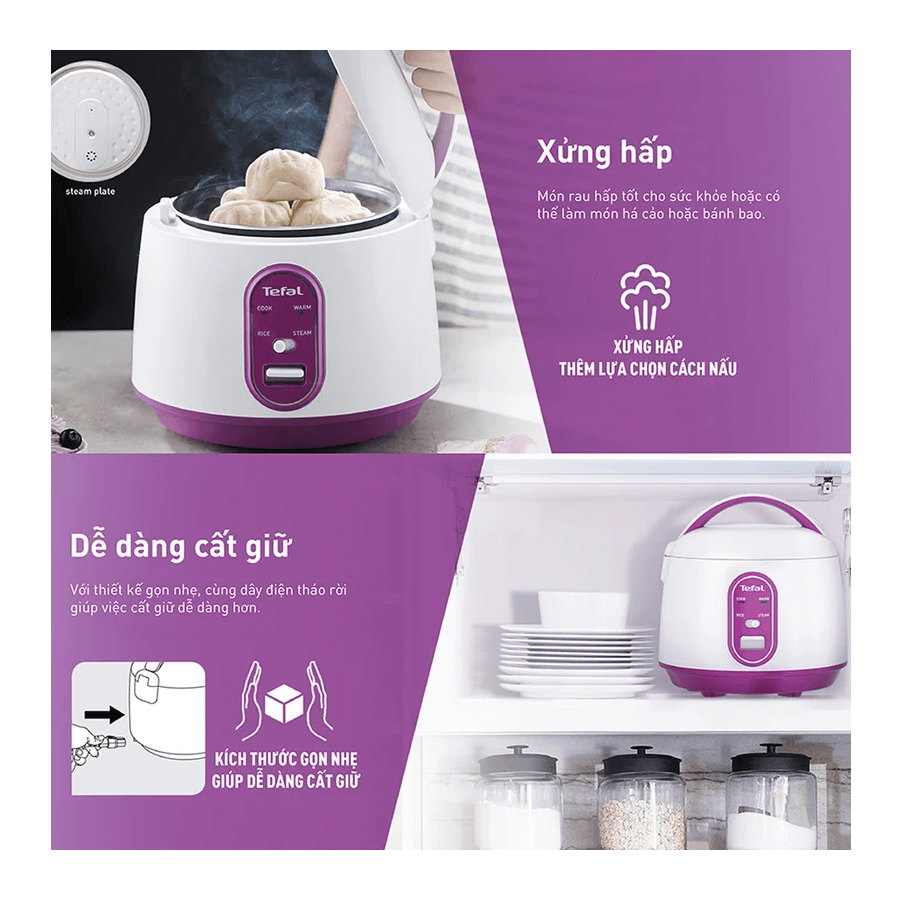 Nồi Cơm Điện Tefal RK224168 0.7 lít 5