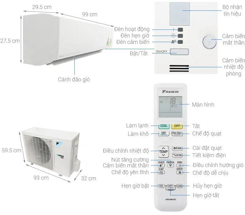 Máy lạnh Daikin Inverter 2 Hp FTKC50UVMV/ RKC50UVMV 2