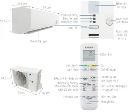 Máy lạnh Daikin Inverter 2 Hp FTKC50UVMV/ RKC50UVMV 2