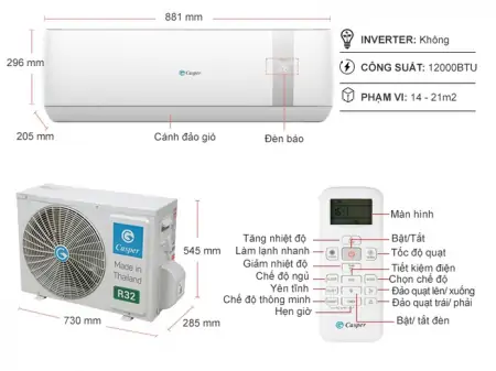 Máy lạnh Casper 1.5 Hp SC-12TL32 0