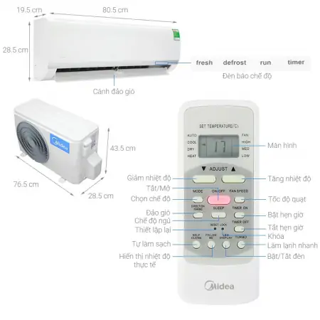 Máy lạnh Midea 1 Hp MSAFC-10CRN8 4