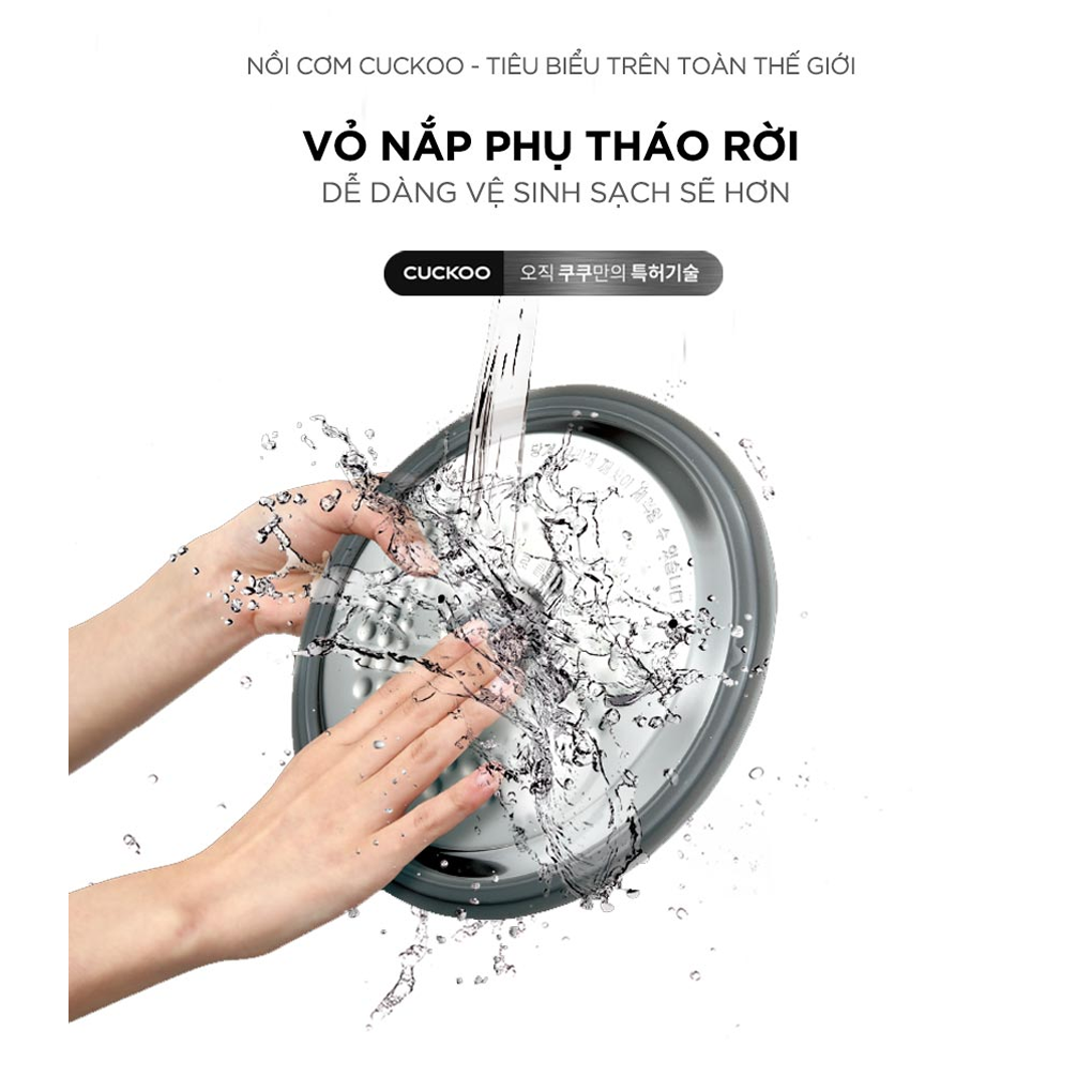 Nồi Cơm Điện Cao Tần Áp Suất Cuckoo CRP-HWF1000F 1.8 Lít - Hàn Quốc 3