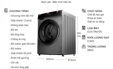 Máy Giặt Toshiba Inverter 8.5 Kg TW-BK95M4V (SK) 2
