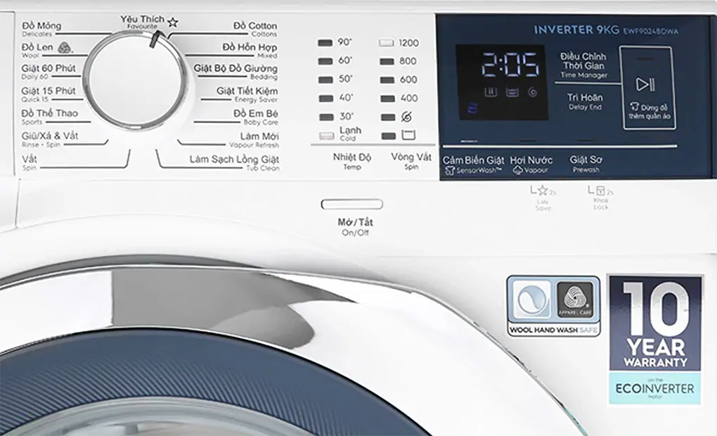 Máy Giặt Electrolux Inverter 9 Kg EWF9024BDWA 2