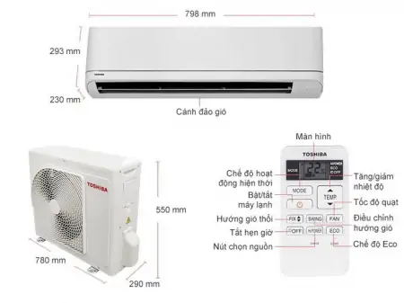 Máy lạnh Toshiba 1.5 Hp RAS-H13U2KSG-V 3