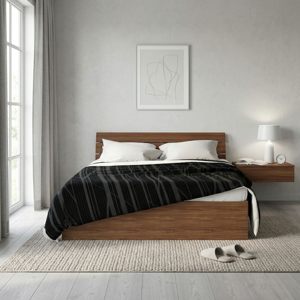 Giường Rosa NS0185-3 1.8M N&acirc;u Gỗ