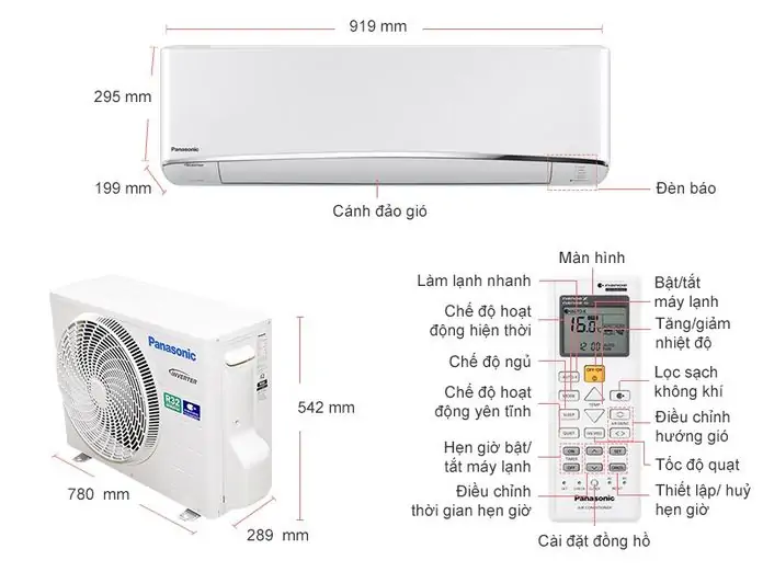 Máy lạnh Panasonic Inverter 2 Hp CU/CS-XU18UKH-8 4