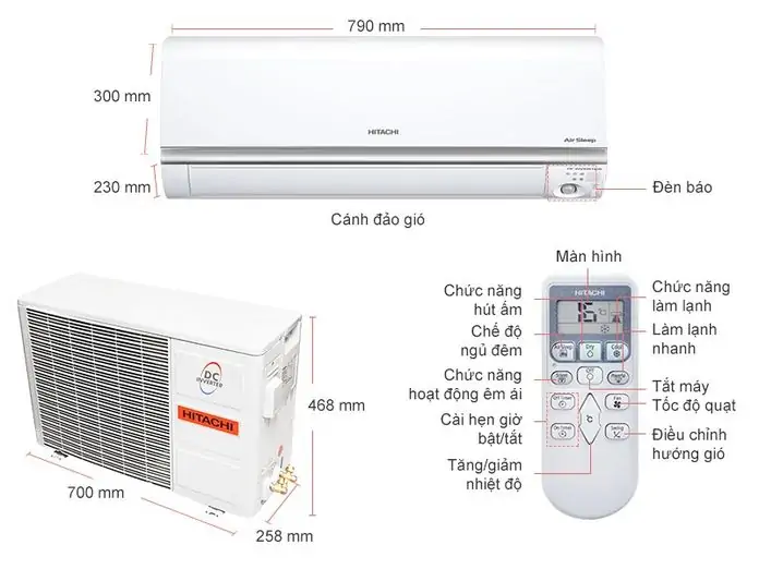 Máy lạnh Hitachi Inverter 1 Hp RAS-SD10CD/RAC-SX10CD (W) 0