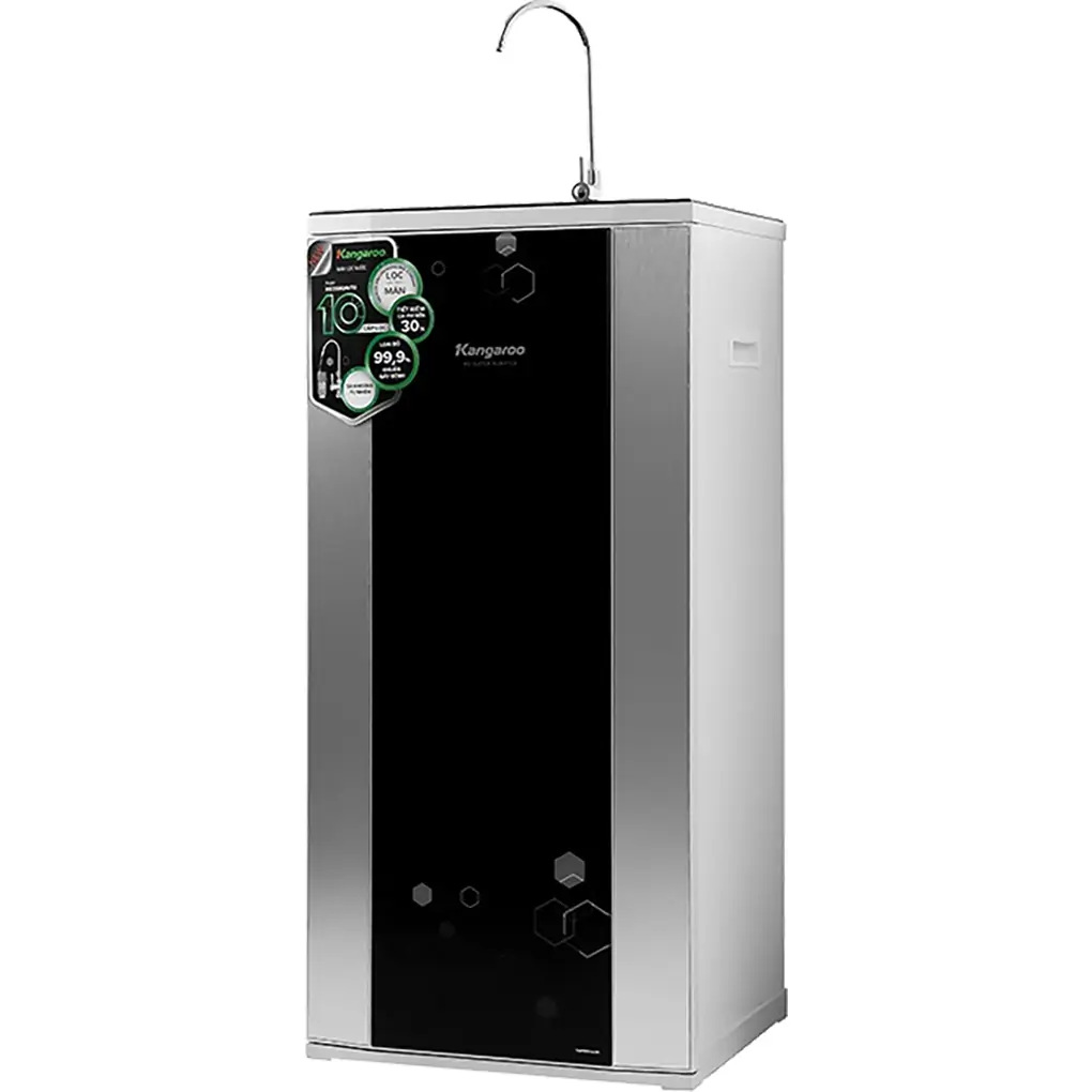 Máy lọc nước R.O nước mặn, nước lợ Kangaroo KG3500A VTU Black 10 lõi