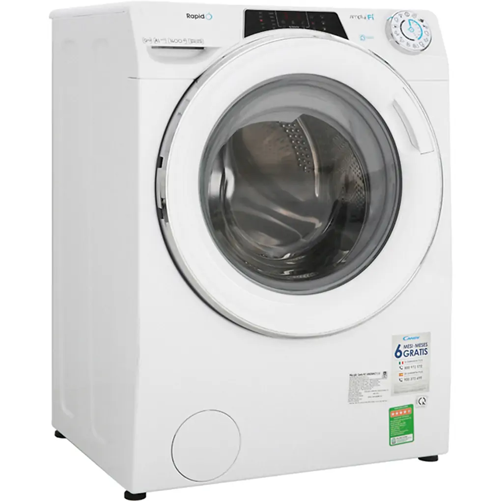 Máy Giặt Sấy Candy Inverter 9/6 Kg ROW 4966DWHC / 1-S 0