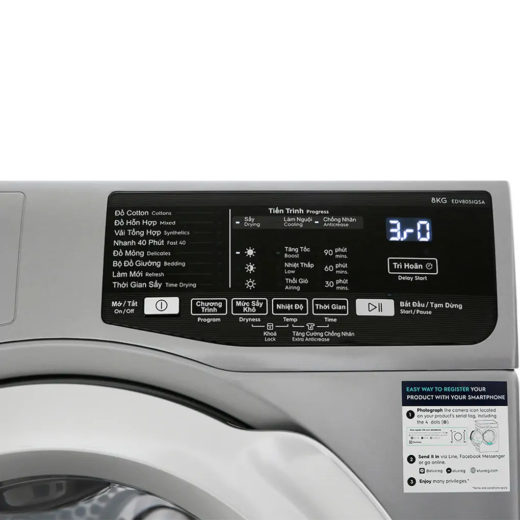 Máy Sấy Electrolux 8 Kg EDV805JQSA 1