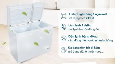 Tủ Đông Mát Aqua 211 Lít AQF-C3102S 0